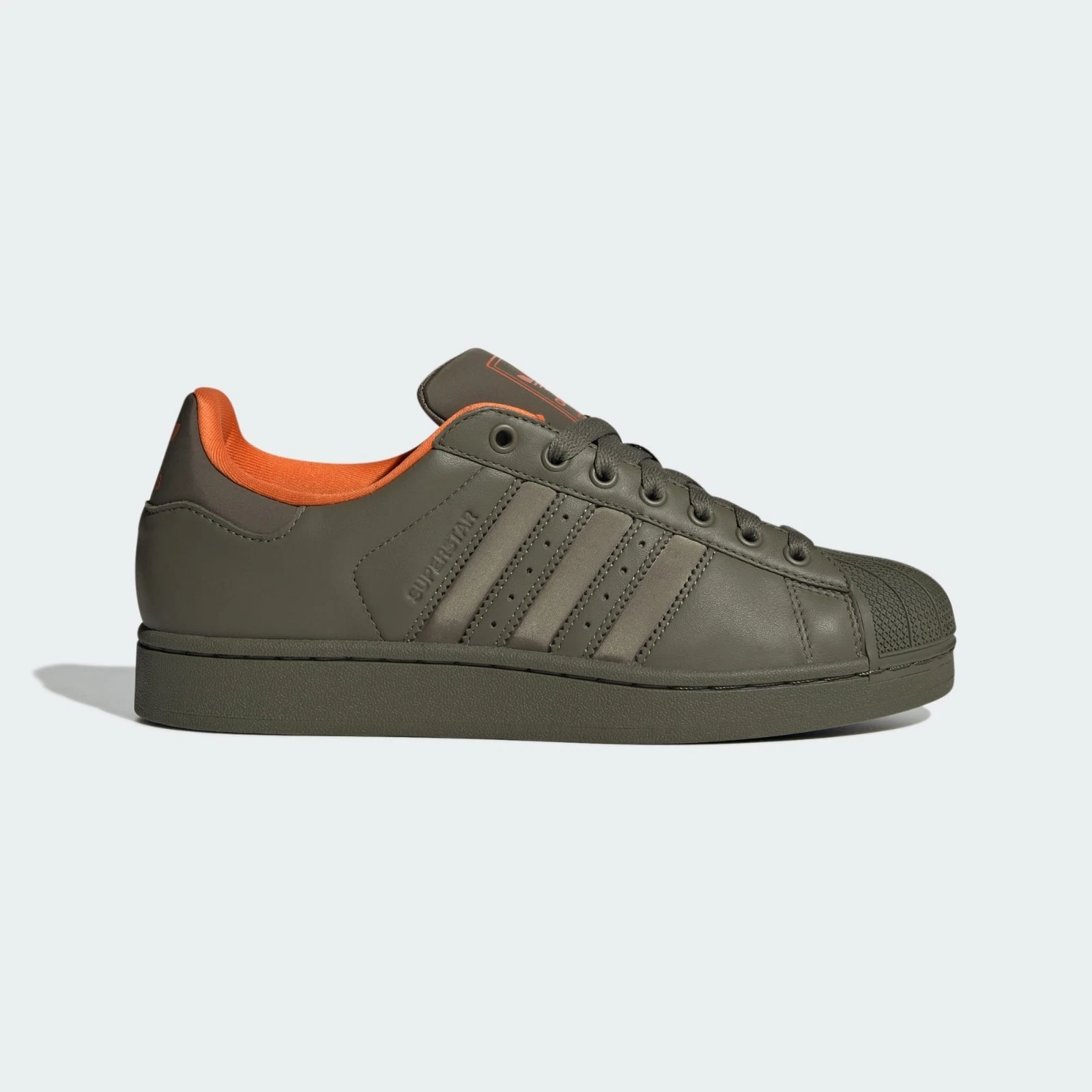 Adidas Superstar II Shoes Original Sneakers Olive Strata/Orange JI0096 US 4-12
