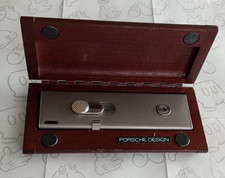 Porsche Design Ultra Slim Titanium Lighter in Wooden Case Box Vintage PDJL1A