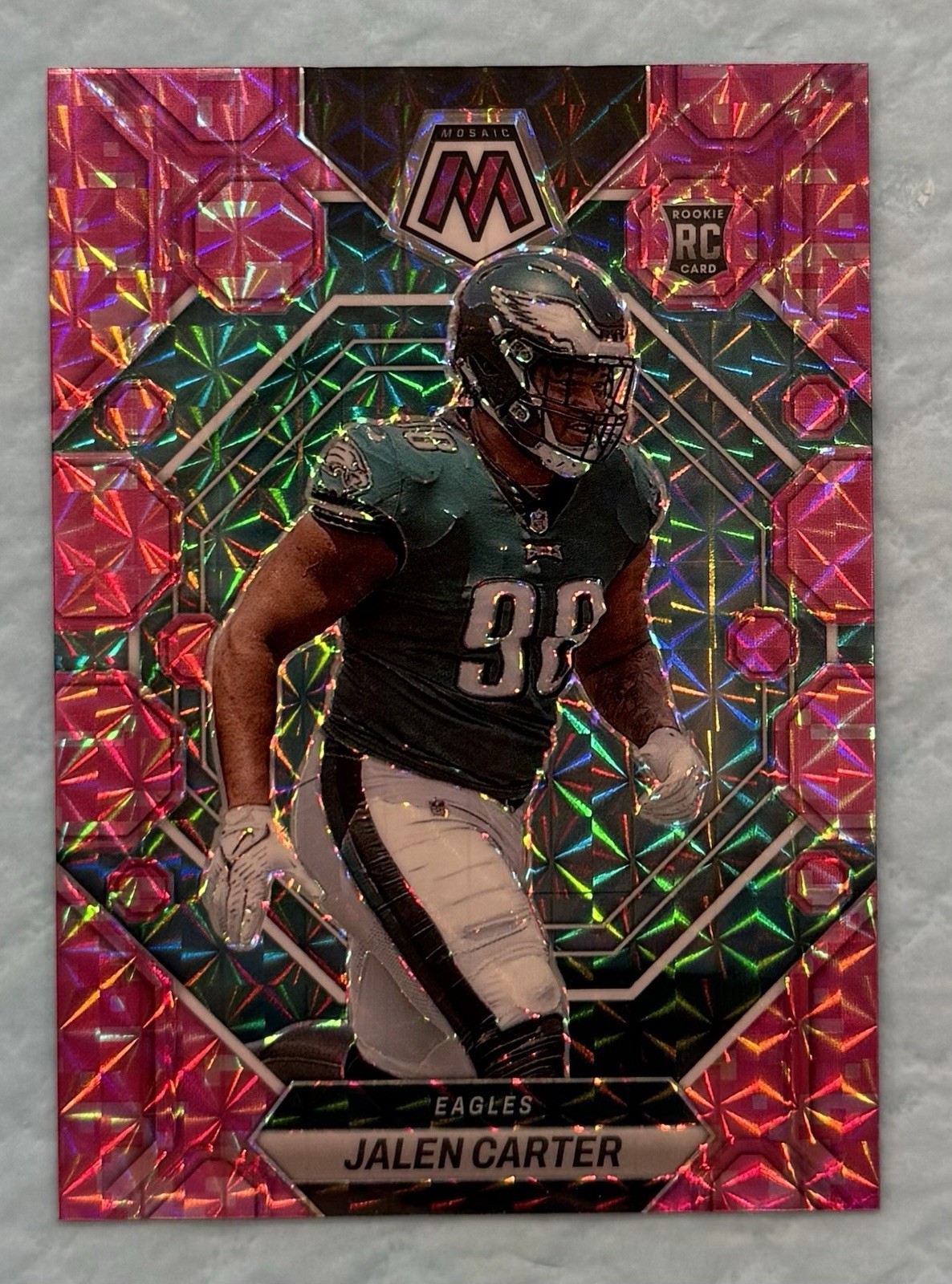 2023 Panini Mosaic - Rookies Jalen Carter #328 Camo Pink Mosaic Prizm (RC)