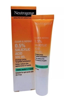 Neutrogena Clear and Defend SOS Face Gel Oil Free 15ml Unclog Pores 4hr Results
