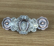 Vintage French Hair Clip Barrette Ornate Filigree Victorian Style Made France