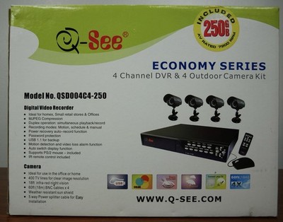 Q-See QSD004C4-250 4-Channel DVR Security System Receiver 4