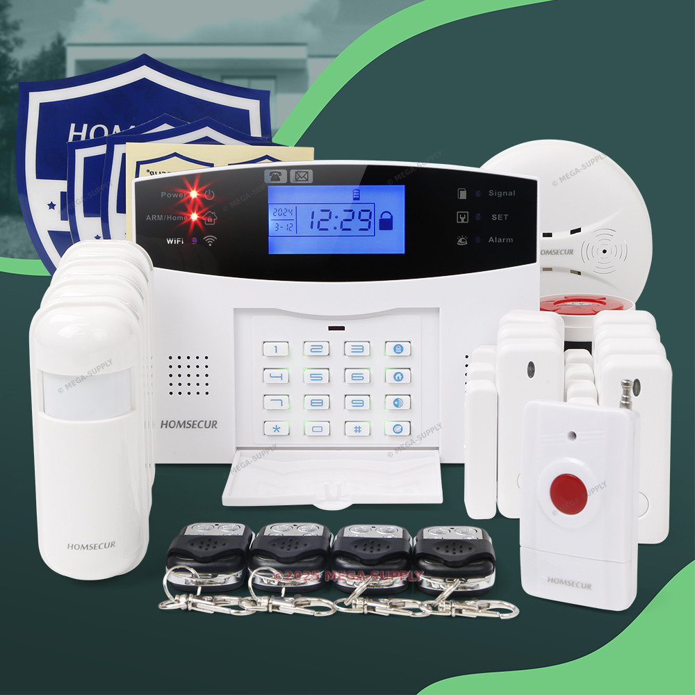 HOMSECUR Wireless WIFI 4G GSM Burglar Intruder Alarm System+4*PIR+Door Sensor