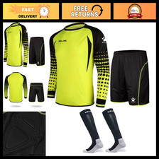Kit de camiseta acolchada de portero de fútbol - Uniforme de portero con pantalones cortos y calcetines - Para hombre