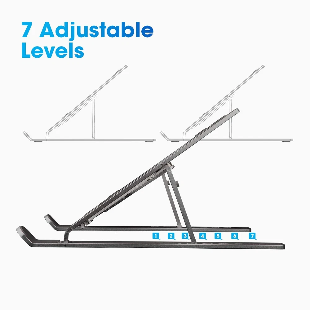 Adjustable Laptop Stand for 9-15.6 Inch Laptops with 7 Angle Settings  