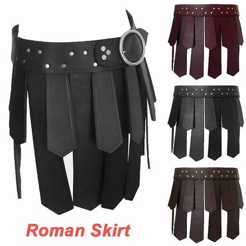 Gonna medievale antica in pelle legione romana gladiatore cintura armatura gotica - Foto 5 di 12