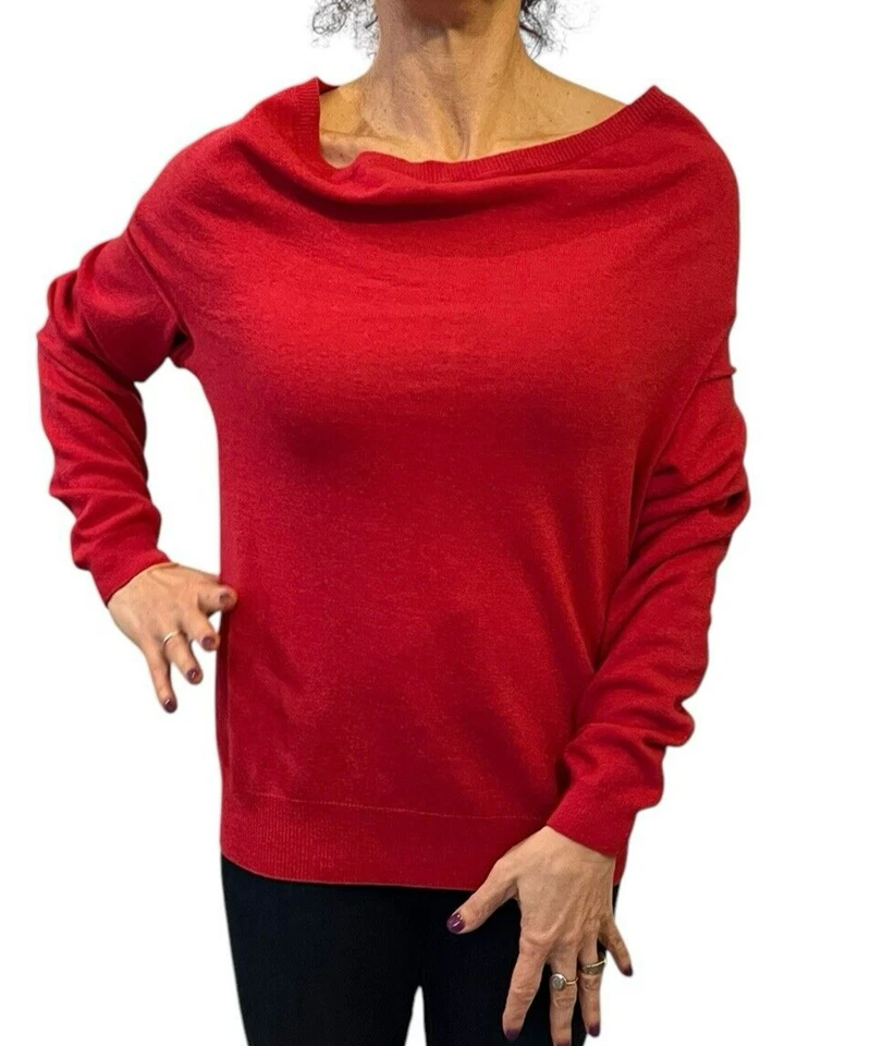 SUÉTER JERSEY CUELLO CAPUCHA BARCO BARCO PUNTO LANA ROJO LANVIN LES 10 ANS S Foto 3 de 4