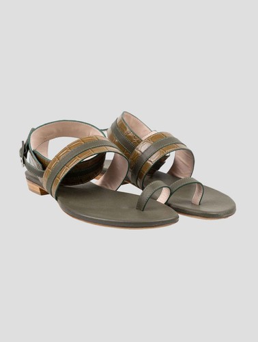 NEW IMPERFECT KITON SANDALS 100% LEATHER CROCODIL.E SIZE 3 UK 4 US 37 EU H485