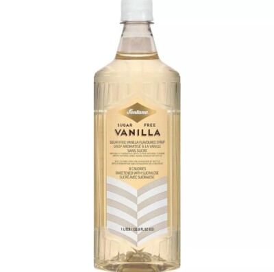 Fontana~Sugar Free Vanilla Flavored Coffee Syrup, 1 Liter Exp:02/2025~SEALED