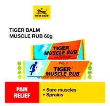 Tiger Muscle Rub  Pain Relief Sore Muscles Sprains  60g x12 boxes-Fast by DHL