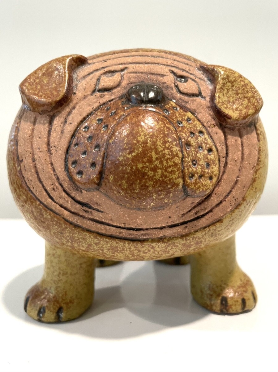置物 Lisa Larson BULLDOG Lisa Larson Gustavsberg Sweden Pottery Midi Bulldog Figurine