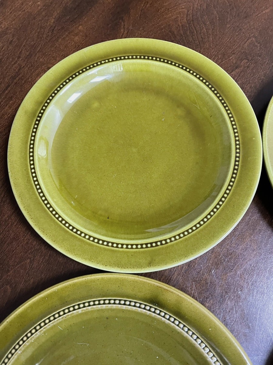 Set Of 4-Hoganas Keramik Swedish Design Apple Green 8.5” Plates | eBay