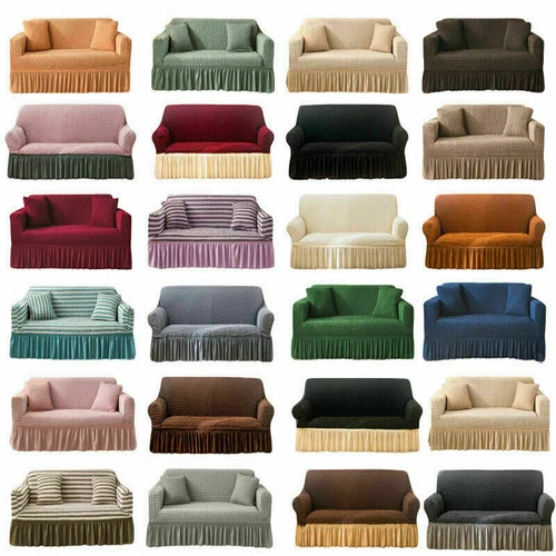 Sofa Slip Covers Slipcover Couch Chair 1 Shape Waterproof 1 2 3 4 Seaters Living - Picture 2 of 47