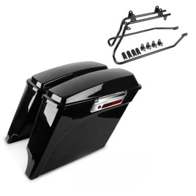 Koffer Set für Harley Davidson Dyna Fat Bob 08-17 Seitenkoffer Stretched mit Kof