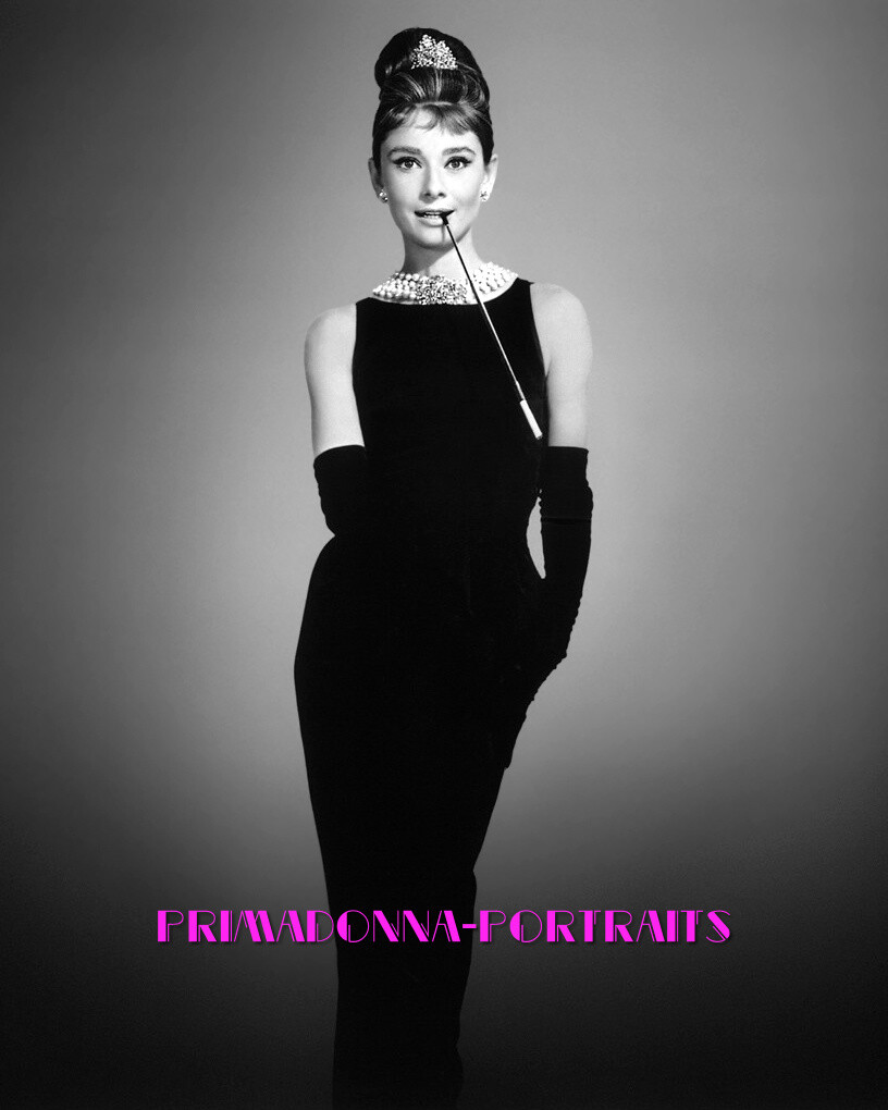 AUDREY HEPBURN 8X10 Lab Photo "BREAKFAST AT TIFFANY'S" Sexy Gown Star  Portrait | eBay