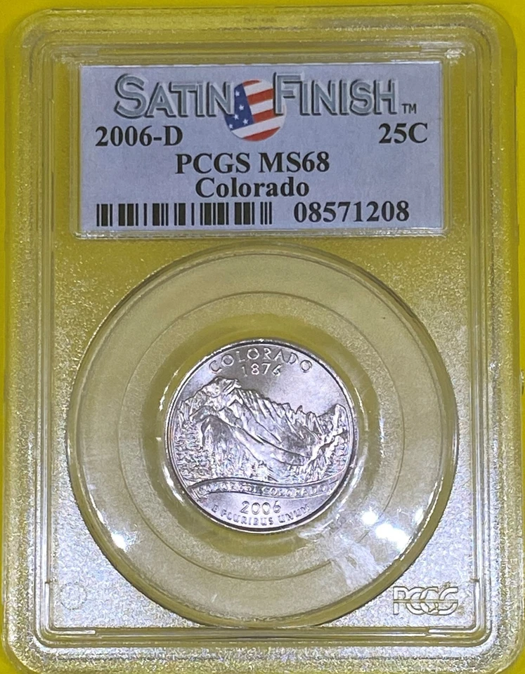 2006 D 25C Colorado Quarter PCGS MS68 Satin Finish - Image 3 of 4