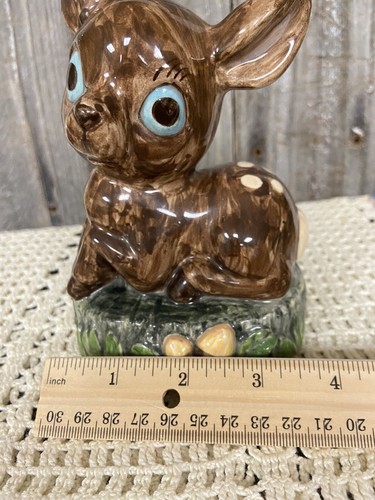 Baby Rentier mit Pilzen Keramik handbemalt Figur 1981 - Bild 12 von 16