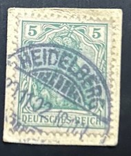 briefmarke deutsches reich 5 pfennig