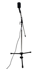 Classic Vintage Microphone with Stand Retro Metal Mic for Studio or Decor..