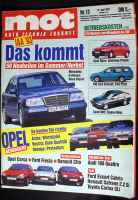 MOT 13-93+AUDI 100 2.8 QUATTRO+SAAB 9000+OPEL CORSA+FORD FIESTA+CLIO 1.2+PAJERO