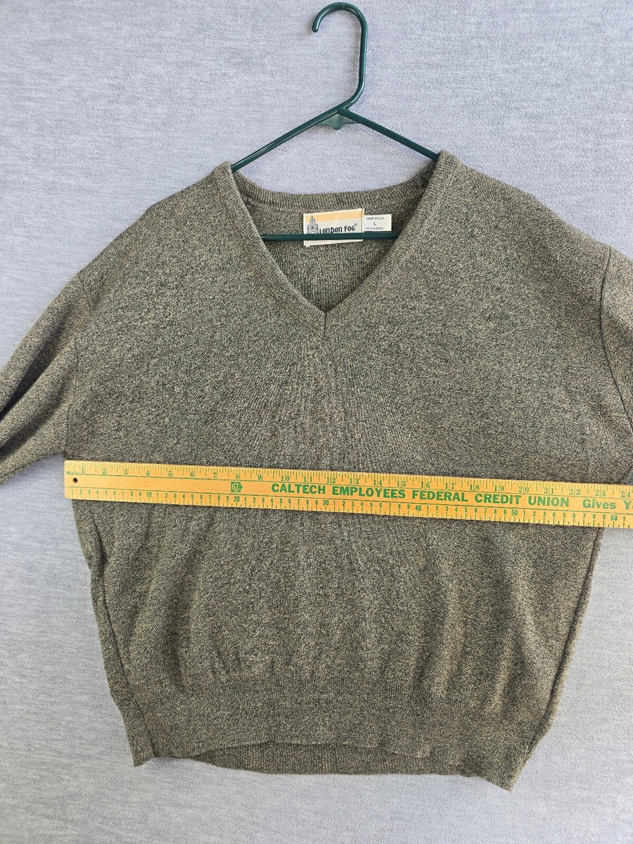 Vintage London Fog Acrylic V Neck Sweater USA Size Large | eBay