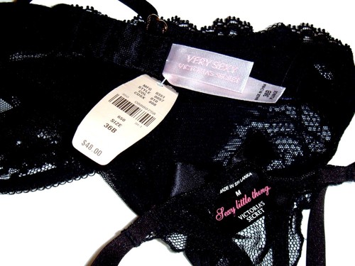 Sujetador Victoria's Secret Muy Sexy 36B y SLT G Tanga Bragas Med Nuevo con Etiquetas $68 - Imagen 3 de 3