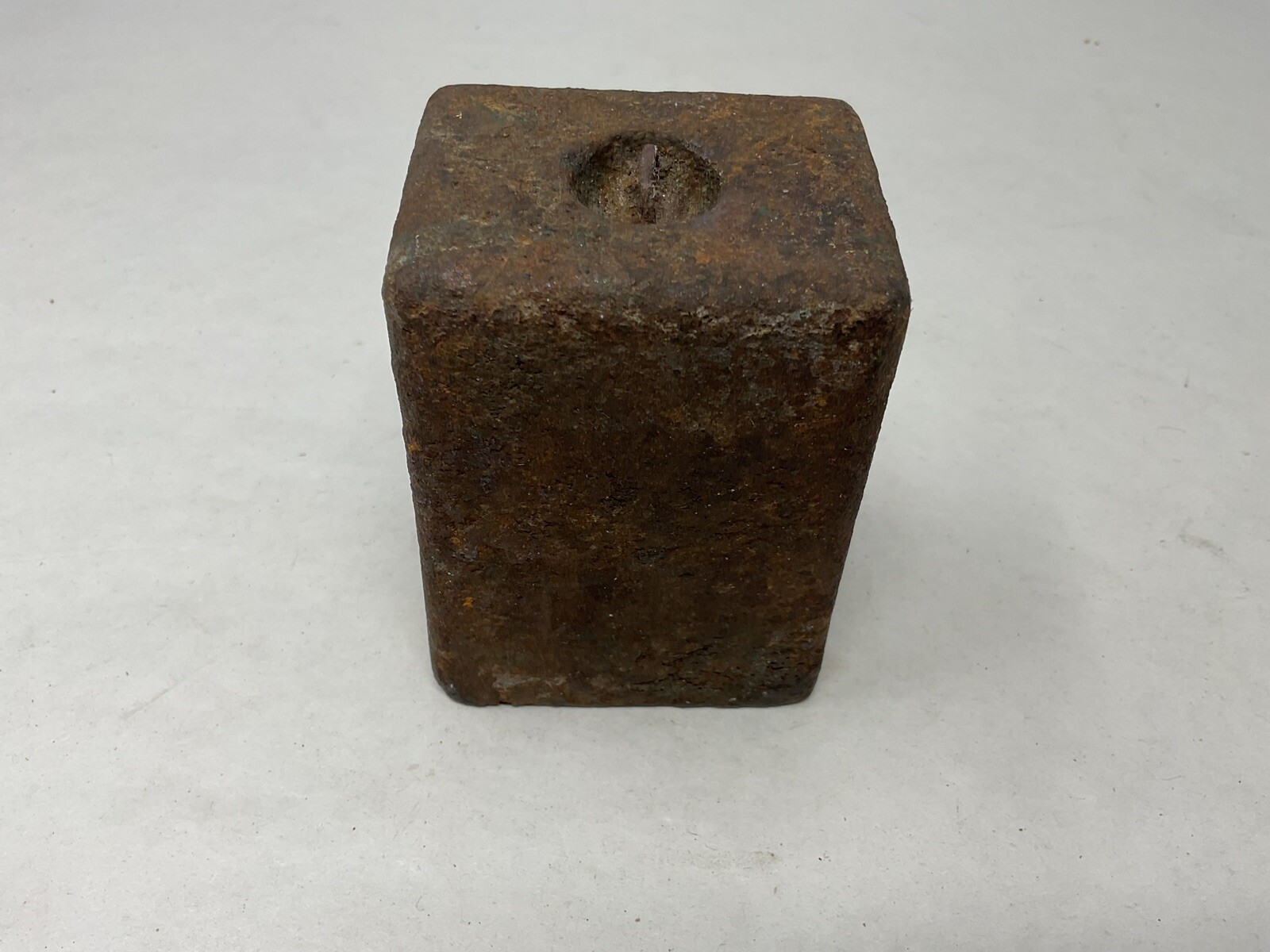 ANTIQUE CAST IRON ALARM CLOCK WEIGHT FOR WOOD WORKS OR BRASS CLOCKS 4lb 9.7oz