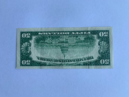 1950 D $50 Fifty dollar Old Used U.S. Currency Serial Number # B34369464A - Picture 8 of 8