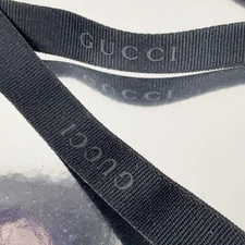 One Yard of Gucci GG Black Signature Ribbon Grosgrain Made in Italy Authentic