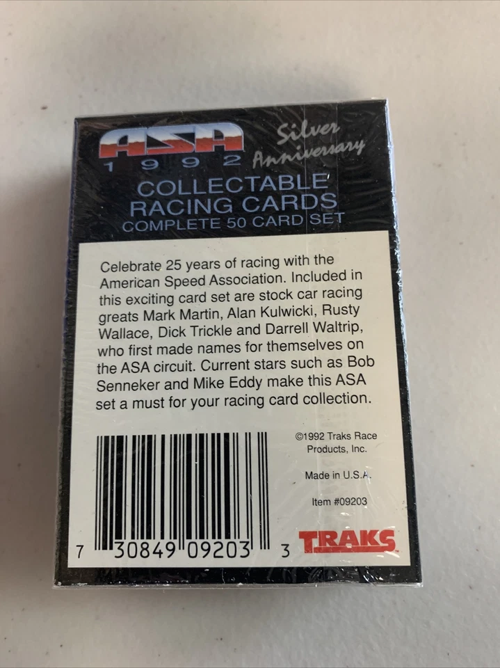 1992 ASA Silver Anniversary Collectable Racing Cards Complete 50 Card Set Sealed - Image 3 of 4