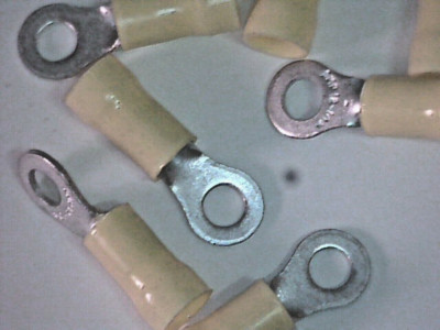   10 Ringkabelschuhe M5 gelb TE AMP für 2,6-6qmm (AWG 12-10) Ring Terminal