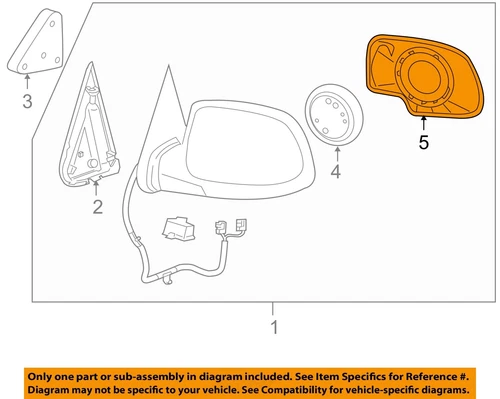 GM OEM Outside Mirrors-Front Door-Mirror Glass Left 88944391