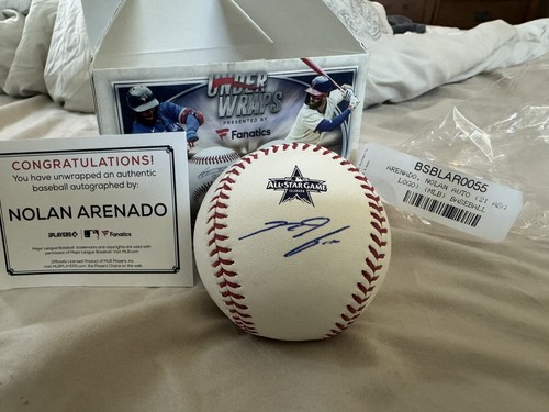 Nolan Arenado Auto Signed 2021 All Star Game Rawlings Baseball Fanatics COA OMLB - 第 1/3 張圖片