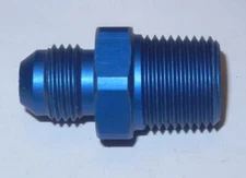 Aeroquip Fitting Adapter -6 AN to 3/8" NPT Straight Aluminum Blue each FBM2005