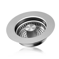 Stainless Steel 3 in 1 Kitchen Sink Drain Strainer trainer Stopper Drain Basket
