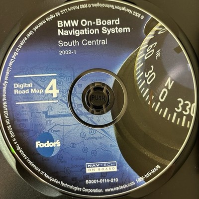BMW On-Board Navigation System Digital Road Map 4 South Central 2002-1