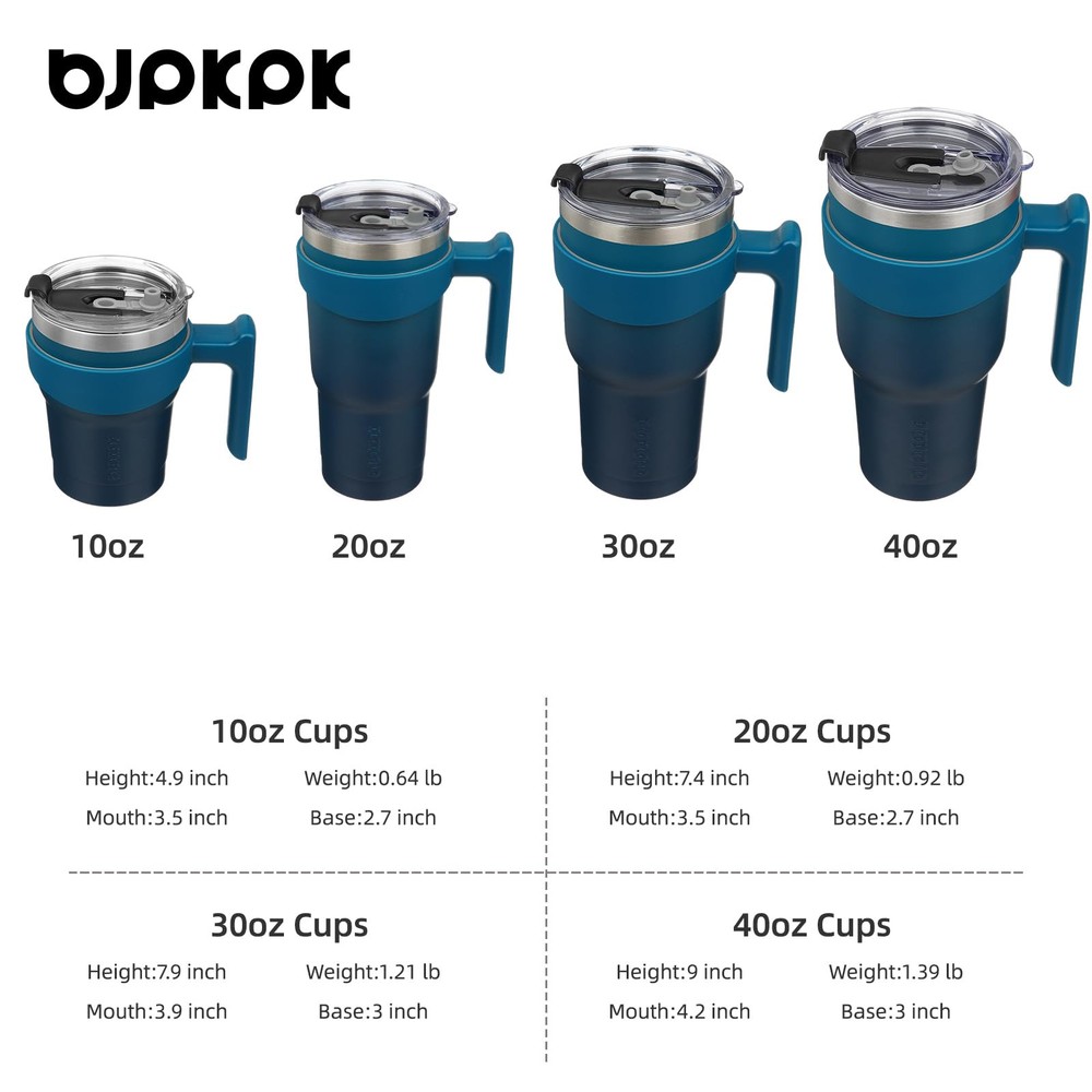 20oz Insulated Stainless Steel Tumbler with Handle Straw and Lid