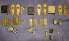 Lot Antique Sargent 5164 Mortise Lock Sets Glass Door Knobs Vtg Window Hardware