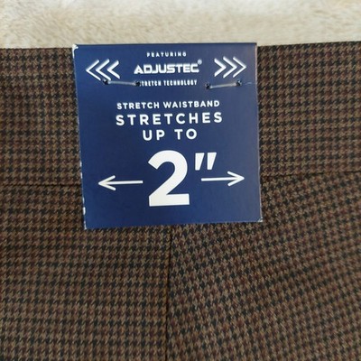 Stafford Classic Fit Seasonal Trouser Flat Front Stretch Waistband Houndstooth