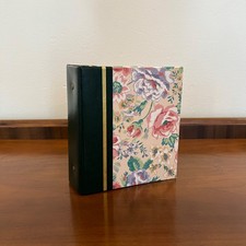 Vintage 1980s Floral Ring Binder 4x6" Photo Album for Photos, Junk Journal
