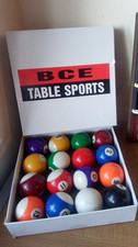 BCE Table sports Spots and Stripes Pool Ball Set of 16 numbered - boxed vintage