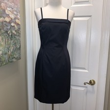 Express Design Studio Women’s Black Satin Cocktail Dress Size 7/8 w/ w/o Strap
