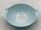 Pyrex Blue White Butterprint Glass Glossy Finish Cinderella Mixing Bowl