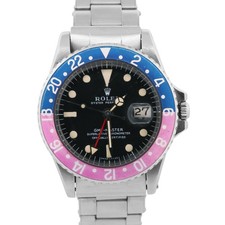 ALL ORIGINAL 1969 Rolex GMT-Master PEPSI Blue FUCHSIA Patina Steel 1675 BOX