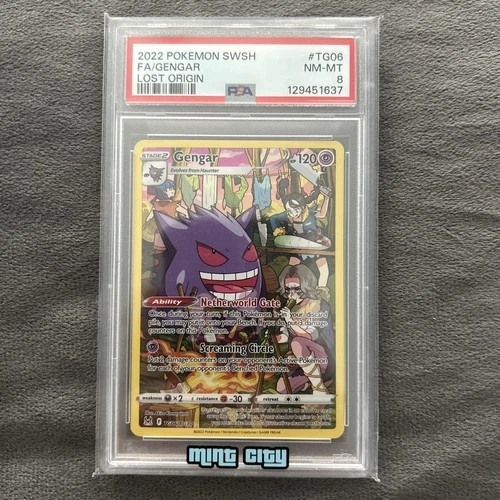 Gengar TG06/TG30 Swsh11: Lost Origin Trainer Gallery Holo | PSA 8