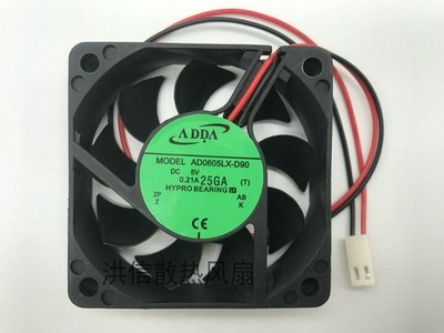 1PC ADDA AD0605LX-D90 5V 0.21A 6CM Dahua hard disk video recorder cooling fan  #