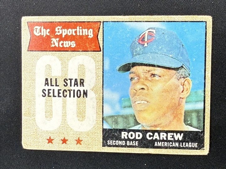 Rod Carew #363 Baseball Cards 1968 Topps trading card — raw and PSA graded price guide