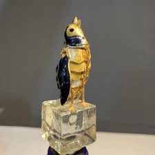 Value Arts Vtg Penguin Bottle Stopper Cloisonné Articulated Ice Cube Handmade