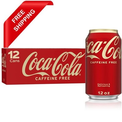 Coca-Cola Caffeine Free Soda Pop, 12 fl oz, 12 Pack Cans FREE SHIPPING