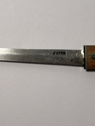 Mini spada samurai vintage apri lettere con fodero in legno dipinto - Foto 14 di 24